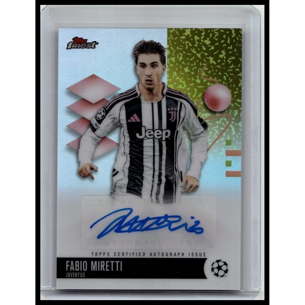 2025-26 Topps Finest UEFA Club ~ Fabio Miretti #BA-FA ~ Autograph ~ Juventus